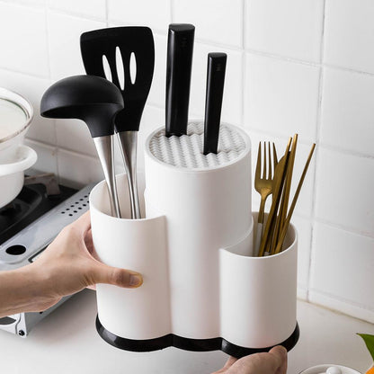 Multi Function Utensil Holder Knife Block PP Flatware