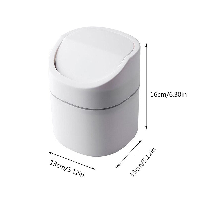 Mini Small Waste Bin Desktop Garbage Trash Can Plastic Home Office