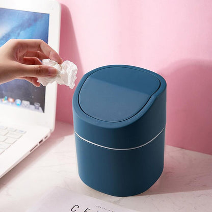 Mini Small Waste Bin Desktop Garbage Trash Can Plastic Home Office