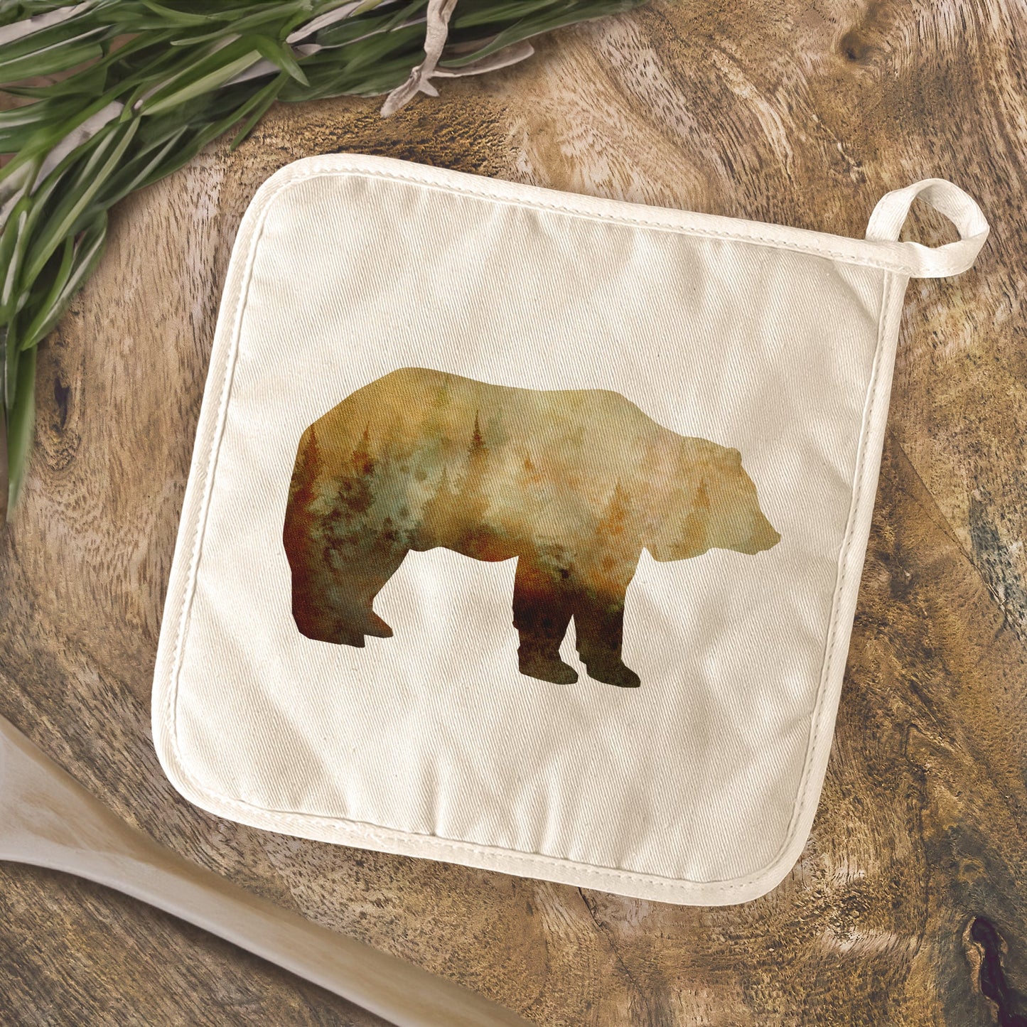 Watercolor Bear - Cotton Pot Holder