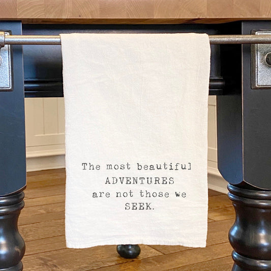 Beautiful Adventures (Quote) - Cotton Tea Towel