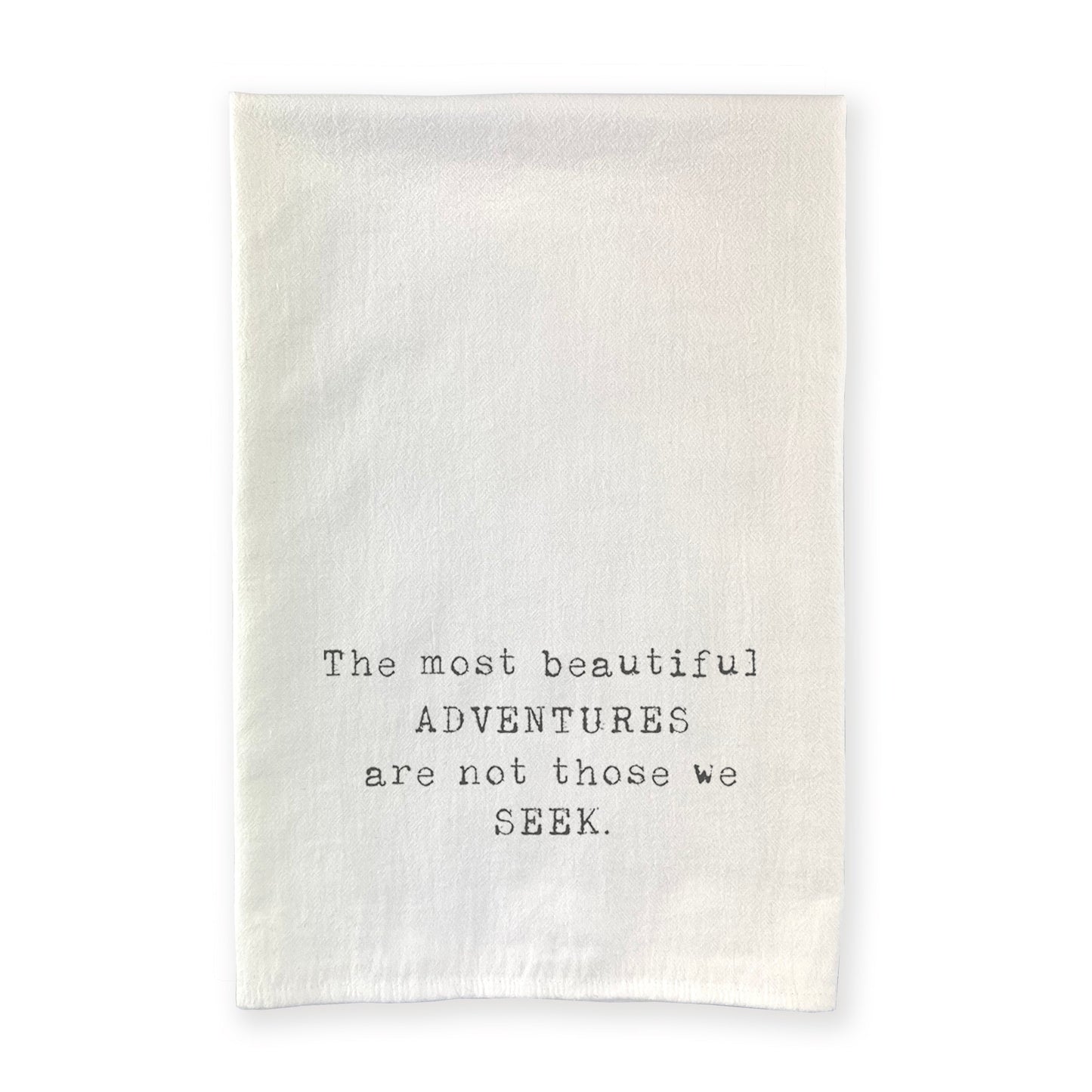 Beautiful Adventures (Quote) - Cotton Tea Towel