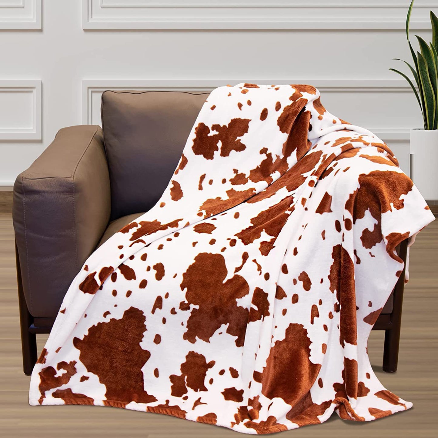 Cow Printing Blanket Digital Flannel