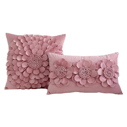 French Entry Lux Heavy Industry 3D Solid Color Pillowcase