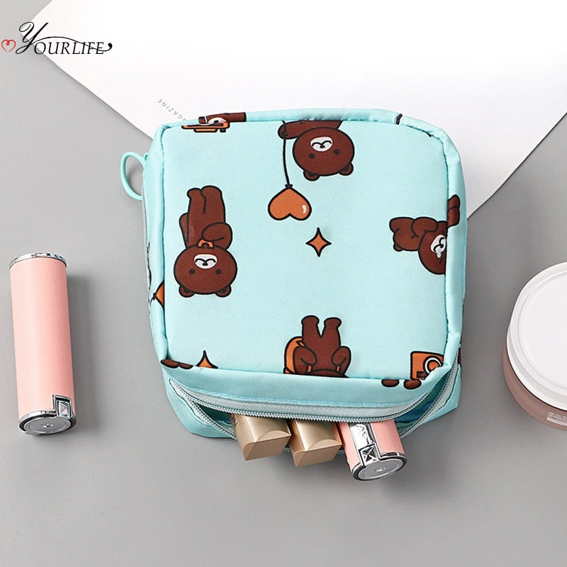 OYOURLIFE Waterproof Tampon Storage Bag Cute Sanitary Pad Pouches