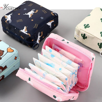 OYOURLIFE Waterproof Tampon Storage Bag Cute Sanitary Pad Pouches