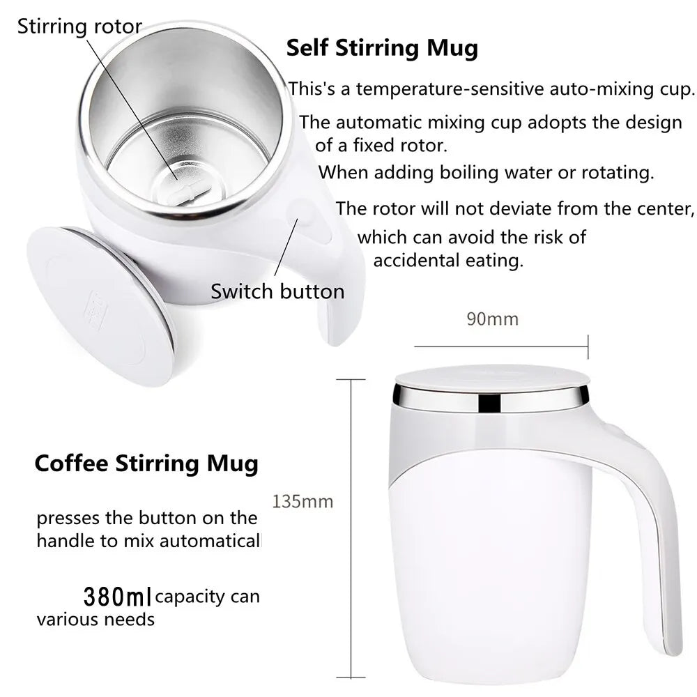 Automatic Stirring Magnetic Mug Rechargeable Model Stirring Coffee Cup