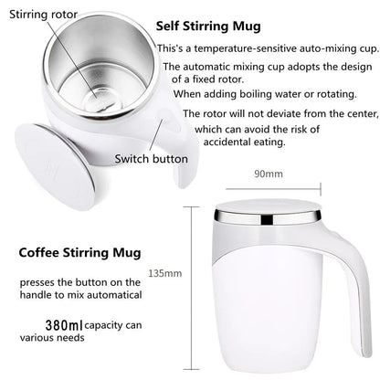 Automatic Stirring Magnetic Mug Rechargeable Model Stirring Coffee Cup