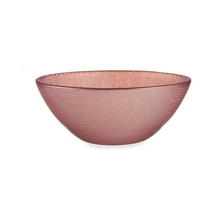 Bowl Ø 15 cm Pink Glass (6 Units)