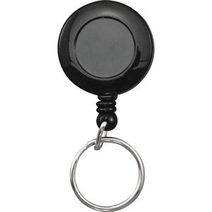 Advantus AVT97121 Retractable ID Reel with Clip-on Ring, Black