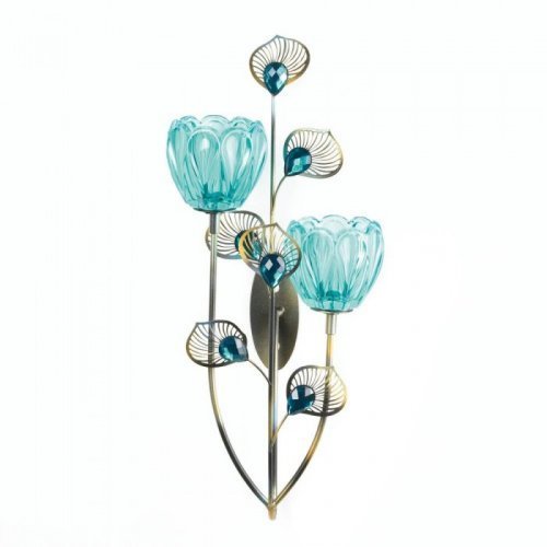 Gallery of Light 10018049 Peacock Blossom Duo Cup Sconce