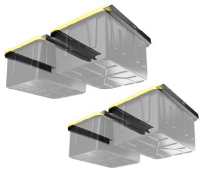 Overhead Storage Bin Rail System