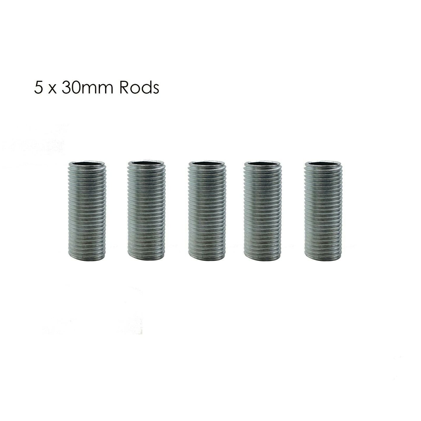 Threaded M10 Zinc Alloy 30mm Long Pipe Nipple Lamp Repair Part