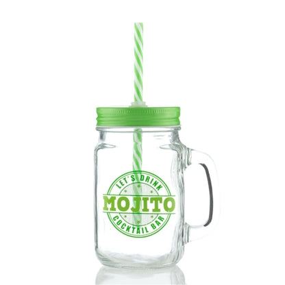 Th3 Party Cocktail Bar Jar with Lid and Straw