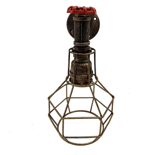 Modern Industrial Retro Vintage Style Pipe Cage Wall Light Wall Lamp