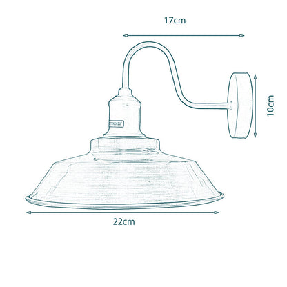 Chrome Vintage Industrial Wall Mounted Light Rustic Sconce Lamp