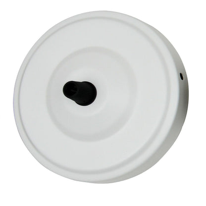 108mm  Side Fitting Single Outlet Ceiling Rose ~1463