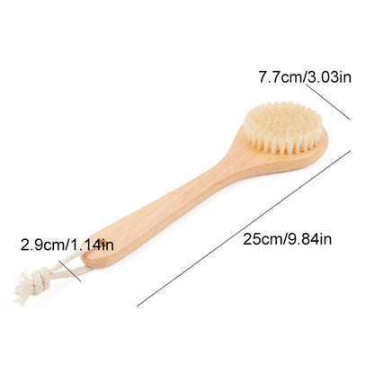 Wooden Handle Bath Body Brush Natural Bristles