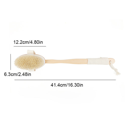 Wooden Handle Bath Body Brush Natural Bristles