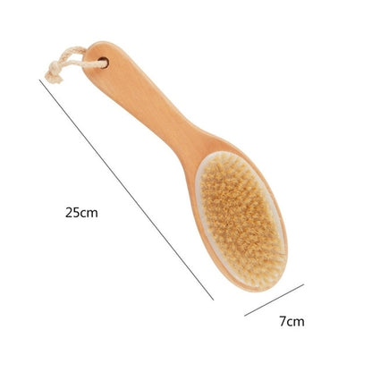 Wooden Handle Bath Body Brush Natural Bristles