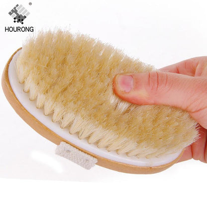 Wooden Handle Bath Body Brush Natural Bristles