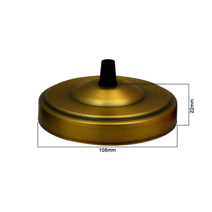 108mm  Side Fitting Single Outlet Ceiling Rose ~1463