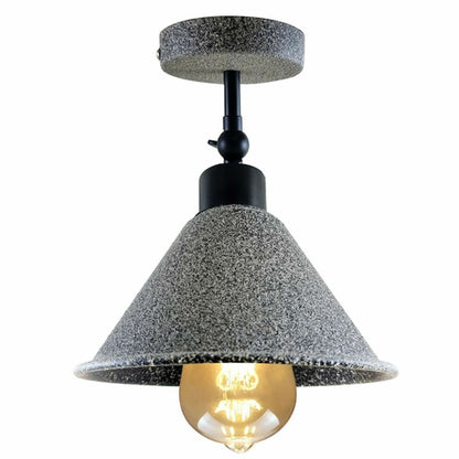 Retro Industrial Ceiling Flush Mount Light Metal Cone Shade Light