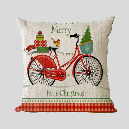 New Year Christmas Series Linen Pillowcase