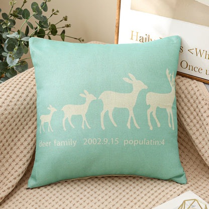 Fabric Decoration Supplies Car Gift Linen Printed Pillows Bedside Cushion Couch Pillow