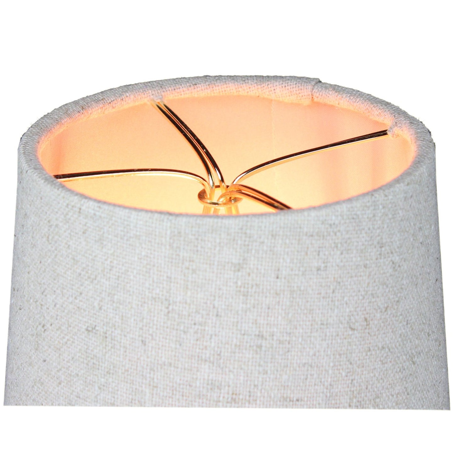 6"W x 5"H Set of 6 Sand Linen Drum Chandelier Clip-On Lampshade