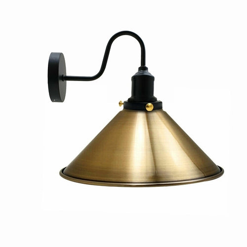 Vintage Industrial Metal Cone Shade Lighting Indoor Wall Sconce Light