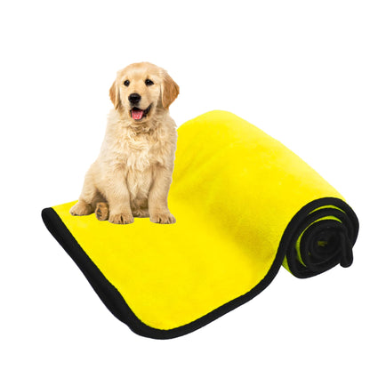 Dog Towels For Drying Dogs Drying Towel Dog Bath Towel, Quick-drying Pet Dog And Cat Towels Soft Fiber Towels Robe Super Absorbent Quick Drying Soft Microfiber Pet Towel For Dogs, Cats Yellow