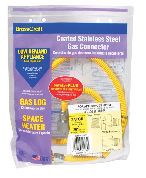 Brasscraft CSSL45R-36P 0.25 x 0.5 x 0.5 in. F36 Stainless Steel Gas Co