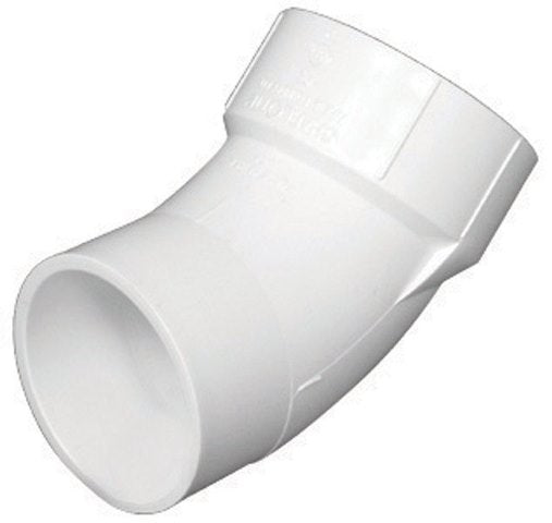 Charlotte Pipe & Foundry PVC003230600HA Elbow 45 deg PVC Dwv Str1.