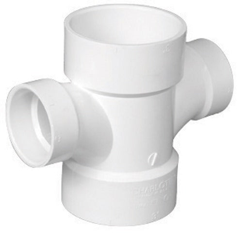 Charlotte Pipe & Foundry PVC004290800HA PVC-Dwv Double Sanitary Tee&#4