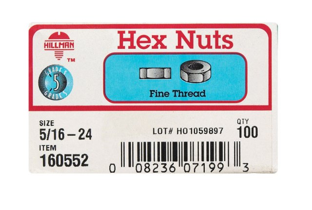 Hillman 160552 0.31-24 in. Grade 5 Hex Nut