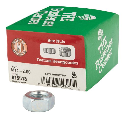 Hillman 915518 M14-2 Hex Steel Nut  Box of 25