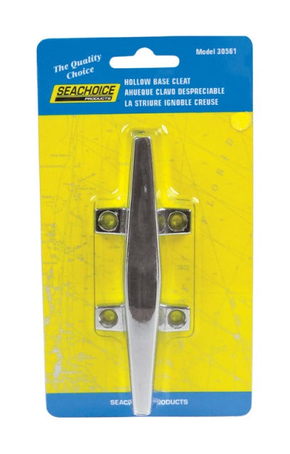 Seachoice 30561 Chrome Plated Zinc Hollow Base Cleat  4.5 in.