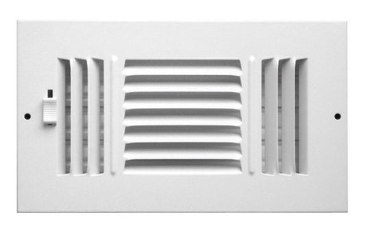 Greystone C103M08X04 3-Way Sidewall Ceiling Register  8 x 4 in.