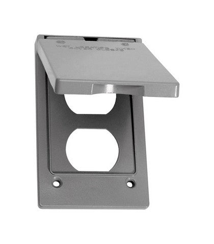 Sigma 14246 1 Gang Gray Vertical Duplex Receptacle Cover