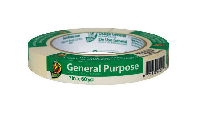 Duck 240349 0.70 in. x 60 yd General Use Masking Tape - pack of 24