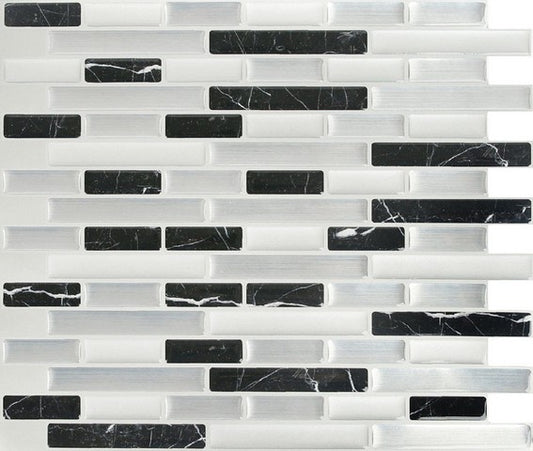 Peel & Impress 24050 Adhesive Wall Tile in Midnight Marble Dream