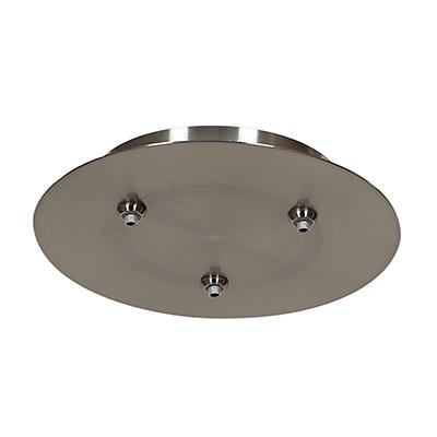 Unijack 87120UJ-BS  Three Light Canopy- Brushed Steel Finish