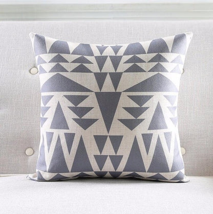 Nordic Geometric Striped Couch Pillow Thick Linen Decorative Cushion