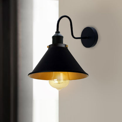 E27 Industrial Metal Wall Light Fitting Vintage Cone shape Wall