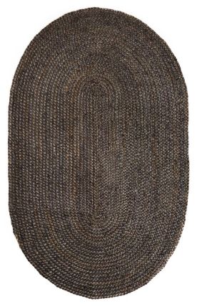 Anji Mountain AMB0329-069OV 6 ft. x 9 ft. Oval Kerala Gray Jute Rug