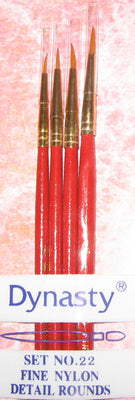 Dynasty Brush Set 22 Detail Round- 4 Brush Set