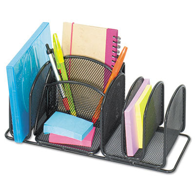 Safco 3251BL Deluxe Organizer  Six Compartments  Steel  12 .5 x 5 .25