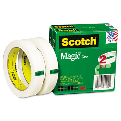 3M 8102P3472 Magic Tape  3/4 x2592  3   Core  2 Rls