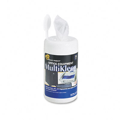 Read Right RR1407 Office Equipment MultiKleen Wet Wipes  Cloth  3-1/4